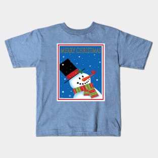 Snowman and Cardinal Kids T-Shirt